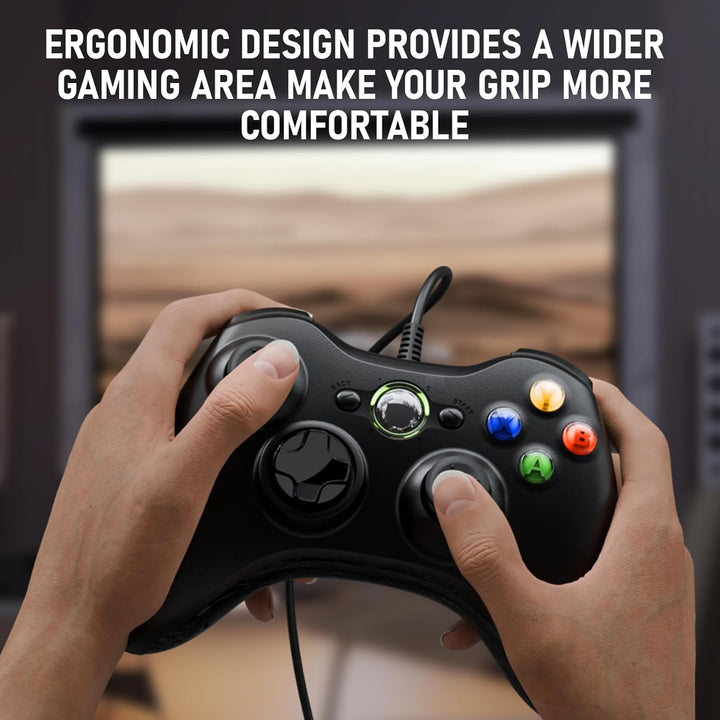 Diswoe Controller 2er Pack für PC Xbox 360, PC Controllers 2er Pack Wired USB Gamepad mit Kabel Joys