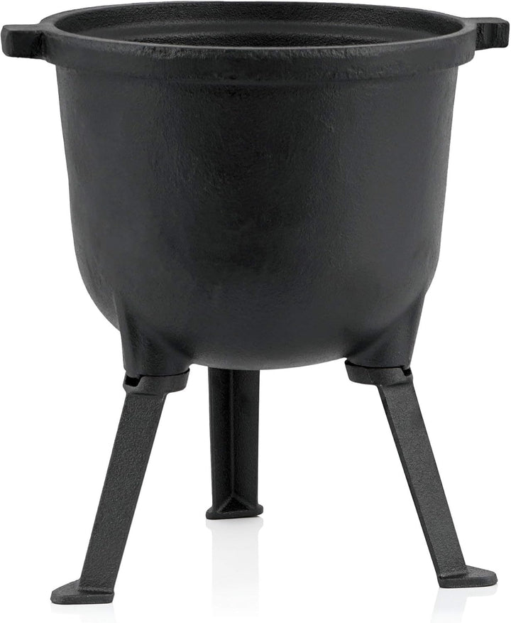 BBQ-Toro Zauberkessel "Wizard" | Kochtopf aus Gusseisen | Gusstopf mit drei Beinen, Deckel, Bügel un