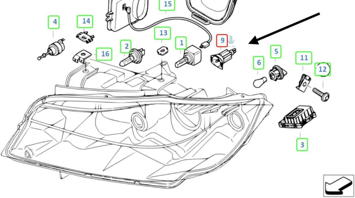 3 Series E90 E91 Neu Original Angel Eye Einparkhilfe Glühbirne 63117161444