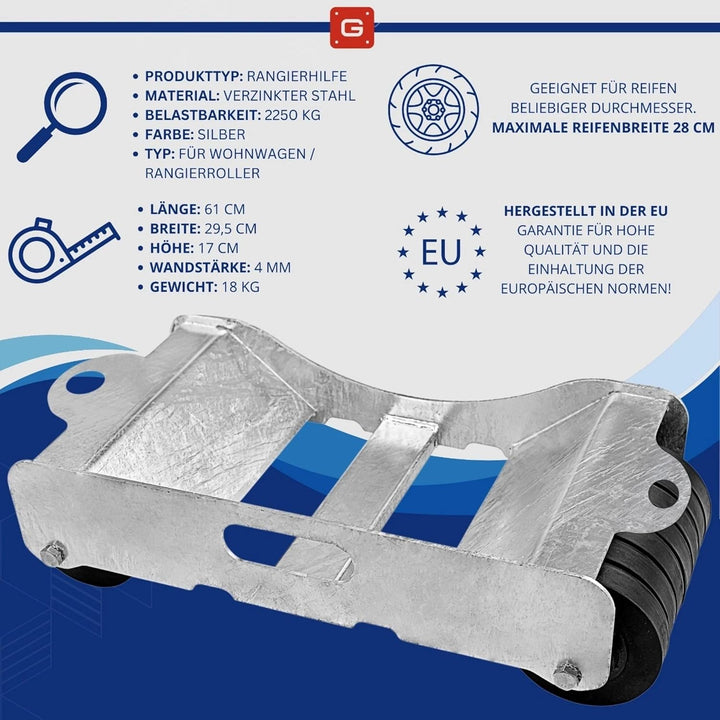 Gal Industrial Auto Rangierhilfe Rangierroller Rangierheber für Pkw Abschlepp Rollwagen belastbar bi