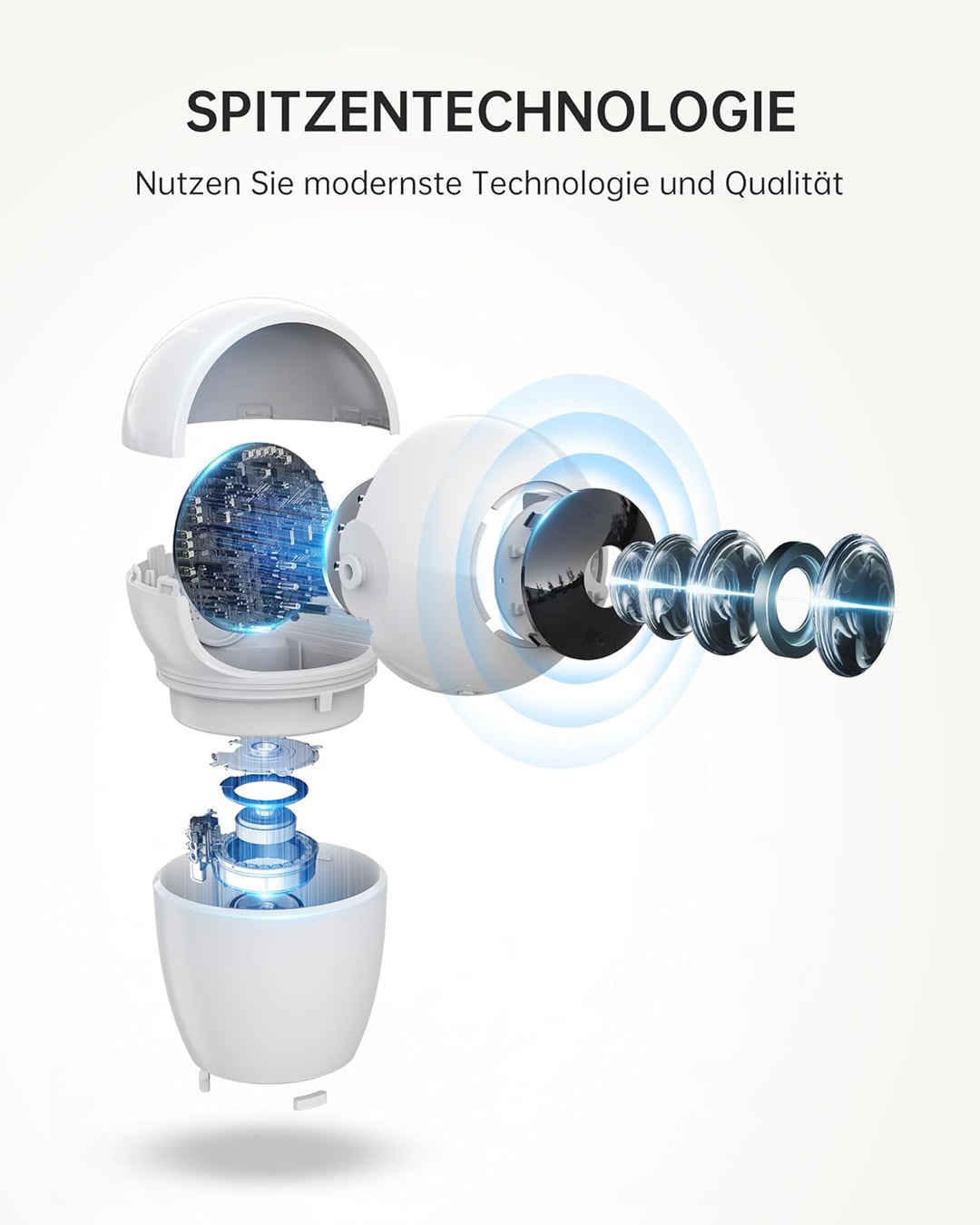 CZEview 3K 5MP Überwachungskamera Innen, 2,4/5Ghz Dual-Band WLAN Kamera Überwachung Innen, Hundekame