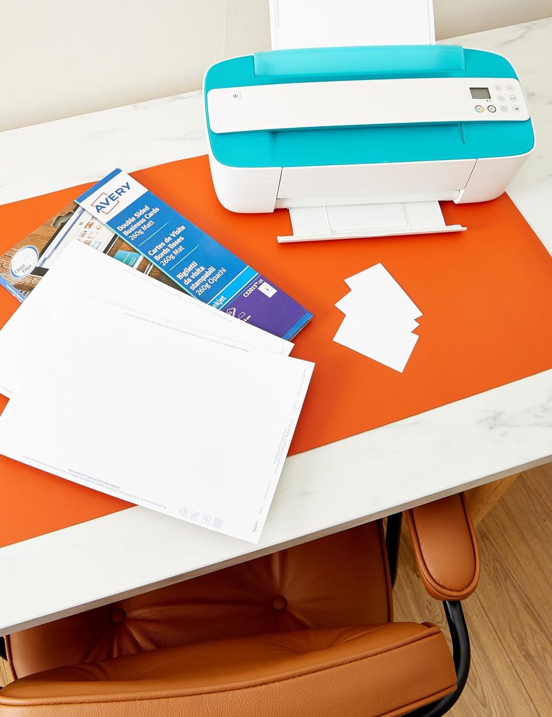 Visitenkarten Avery 85x54mm 260gr White 25 Blatt 8 Karten pro Blatt Einzelbett, Einzelbett