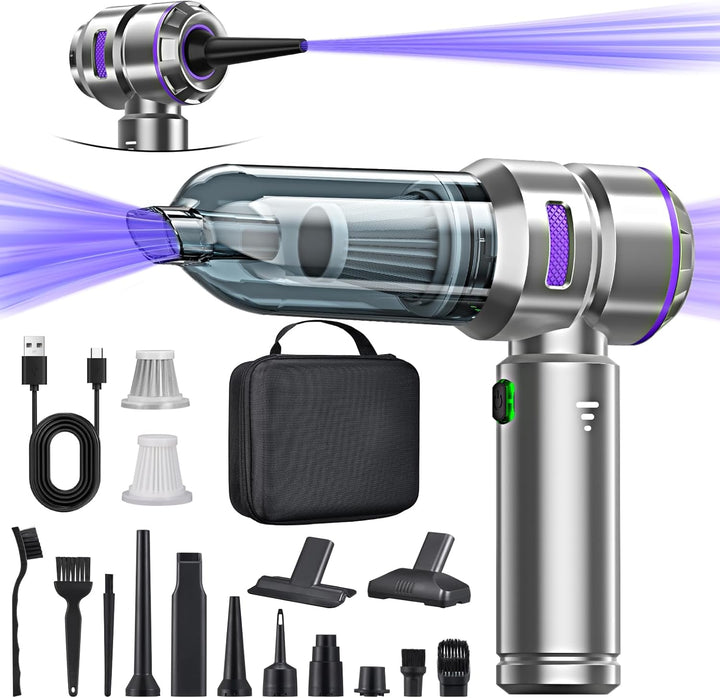 3-in-1 Handstaubsauger Akku,Auto Staubsauger Stark,18000PA Handstaubsauger Kabellos,3-Gang 200000 U/