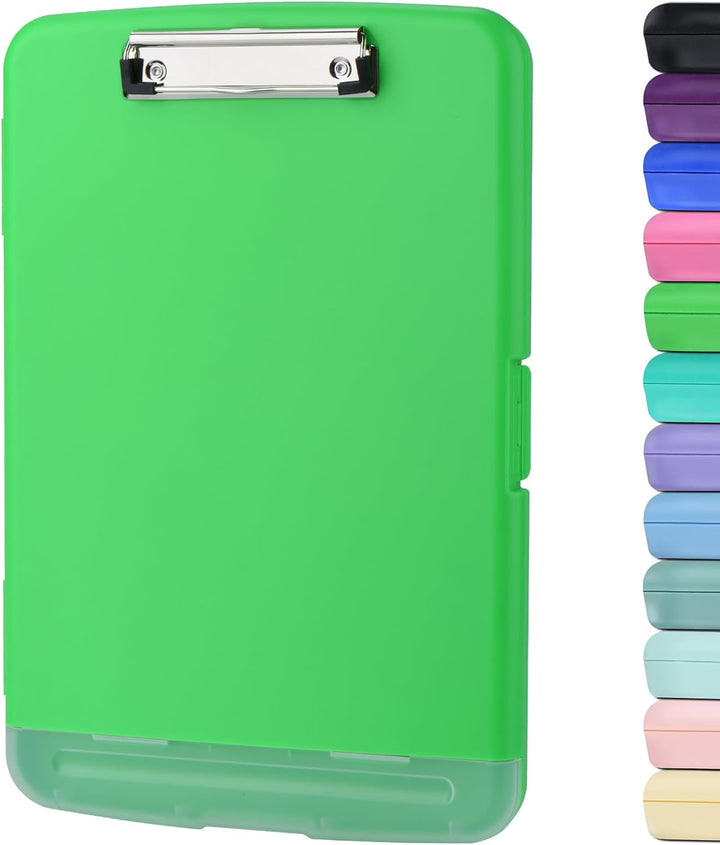 ZCZN Klemmbrett a4 mit Deckel, Schreibbrett mit Aufbewahrung, Kunststoff-Schreibbrett für Schule, In