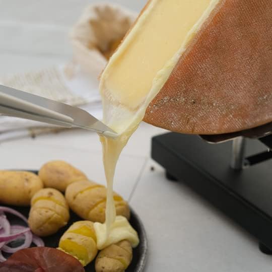 CÉCOA - Traditionelles Raclette-Gerät – für halbe Käsemahlen mit Raclette – Ständer zum Schieben und