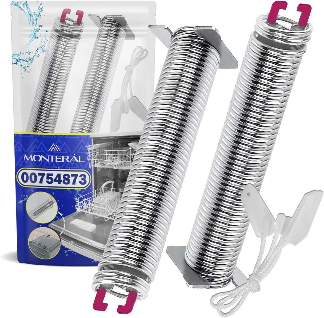 Reparaturset Feder in Rosa und Seilzug für Tür Geschirrspüler mit dem Originalcode 00754873 754873 f