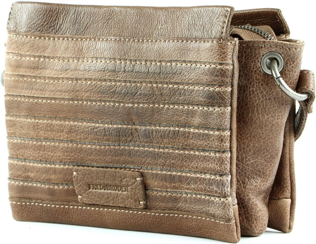 FREDsBRUDER Umhängetasche Sky mit Ziernähten Einheitsgrösse Hazelnut, Einheitsgrösse Hazelnut