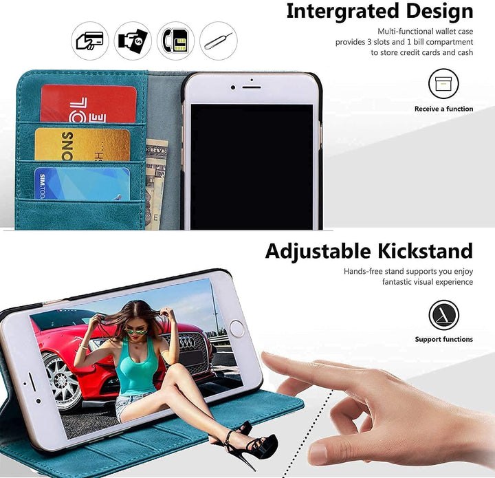 VISOUL iPhone SE 2022/2020 Hülle, iPhone 8/7 Handyhülle,Stossfeste Schutzhülle [Erstklassiges Rindsl