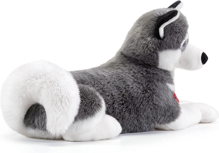 trudi 22276 Dog Klassik Plüschhund Husky Marcus ca. 40 cm, Grösse XXL, hochwertiges Stofftier mit we