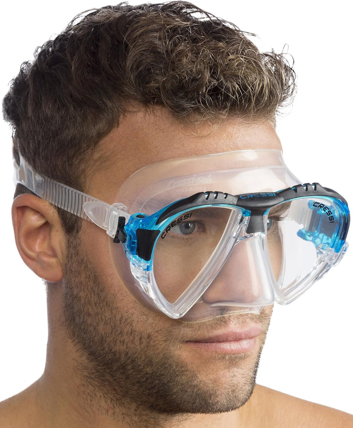 Cressi Matrix Tauchen Schnorcheln Maske Transparente/Aquamarin Einheitsgrösse Single, Transparente/A