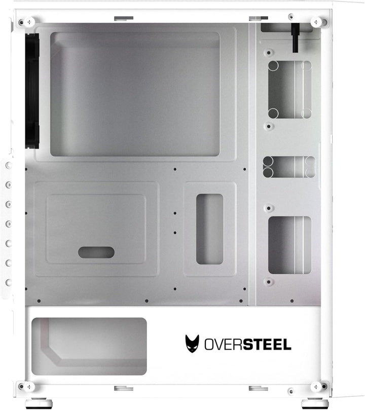 Oversteel - Iridium Gaming PC Gehäuse Kompatibel mit ATX, Micro ATX und ITX Boards, 120mm A-RGB Lüft