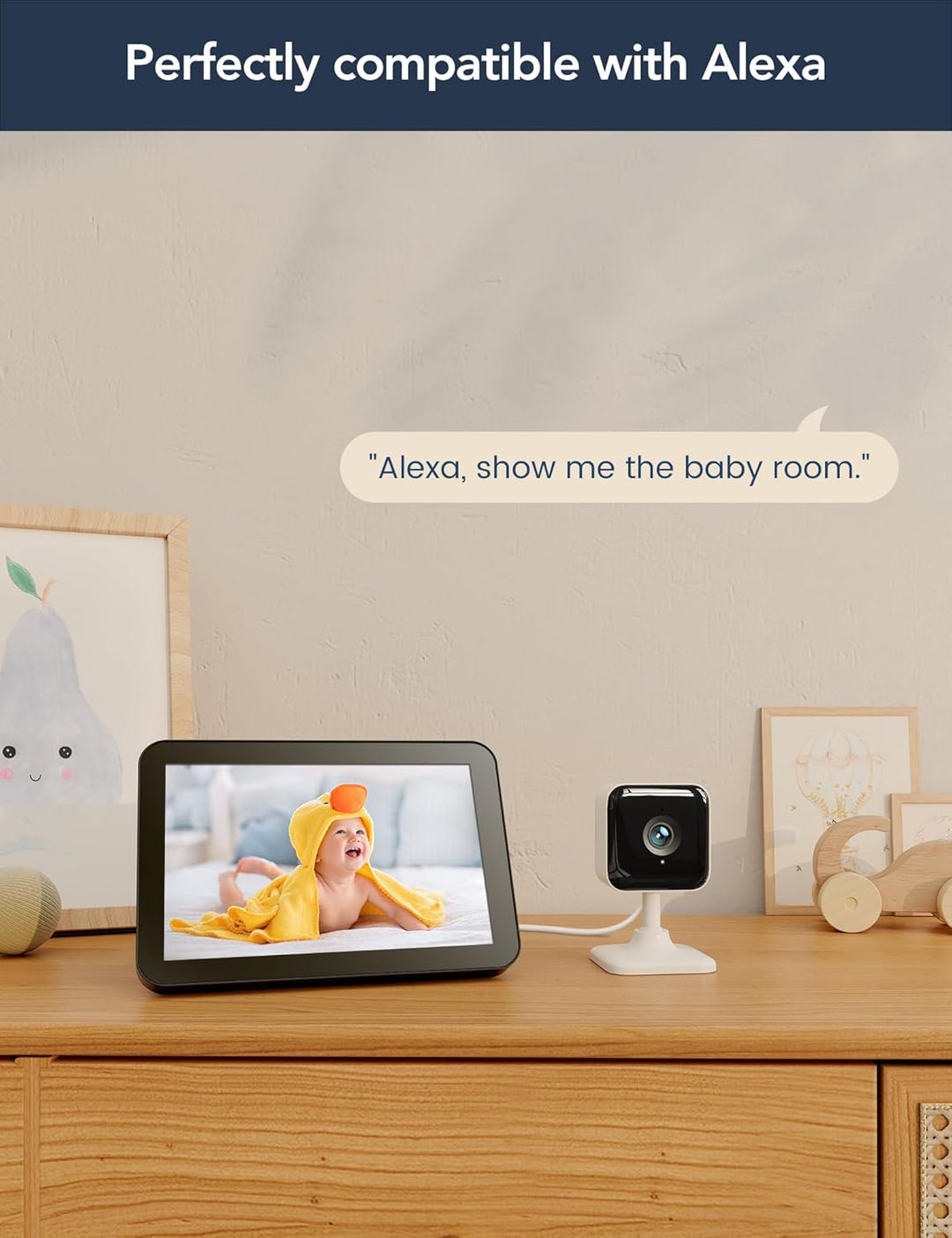 GNCC Babyphone mit Kamera, Baby Monitor mit Kamera und app, 1080P Baby Kamera WLAN, Babyphone mit Na