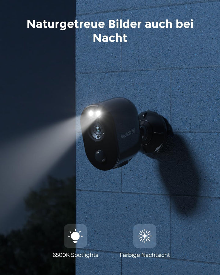 Reolink 2K 4MP Überwachungskamera Aussen Akku mit 2,4GHz/5GHz WiFi, Smarter Erkennung, WLAN IP Kamer