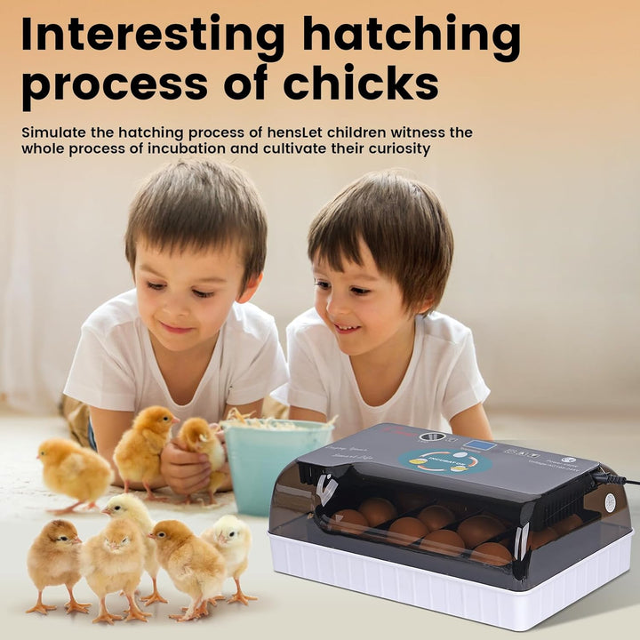 MUALROUS Brutmaschine Vollautomatisch 12 Arten Von Eierbrutschrank digitales Brutmaschine Mit Temper