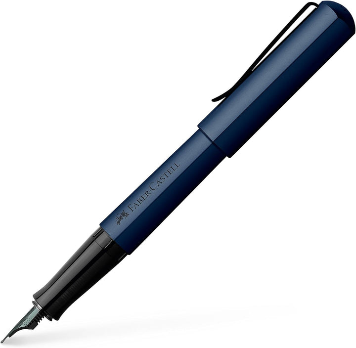 Faber-Castell 150540 - Füller Hexo, Federbreite M, blau, 1 Stück Füller Hexo M Blau, Füller Hexo M B