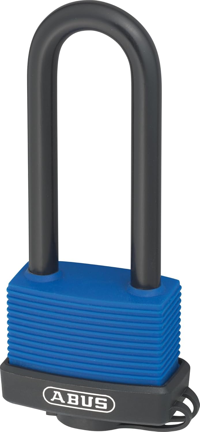 ABUS Messing-Vorhängeschloss Aqua Safe 70IB/50HB80 mit hohem Bügel - wetterfest - Edelstahlbügel für