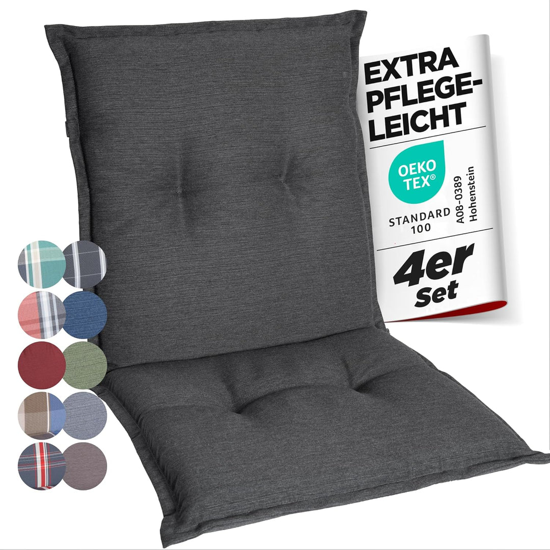 gardisun Gartenstuhlauflagen Niedriglehner I Extra Dicke Sitzauflagen I Made in Europe I Stuhlauflag