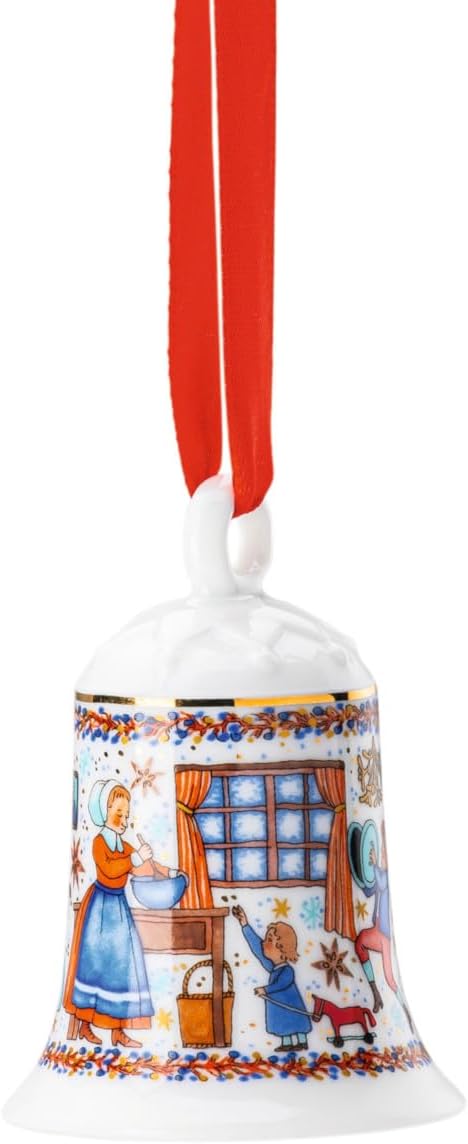 Hutschenreuther 2020 Porzellanglocke, Porzellan, Bunt, 7 cm