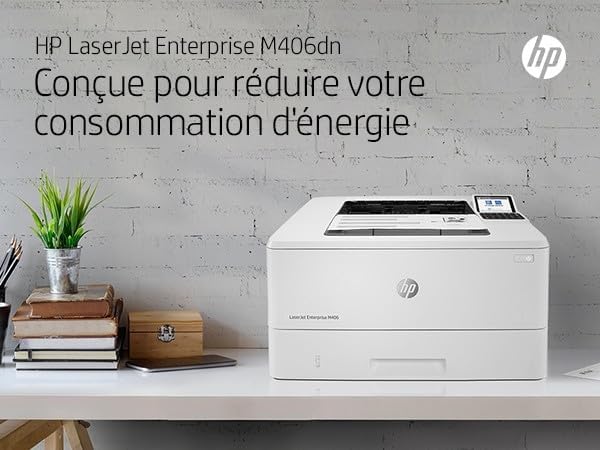 HP LaserJet Enterprise M406dn Farbig Laserdrucker (Drucker, LAN, Duplex, 350-Blatt Papierfach) weiss