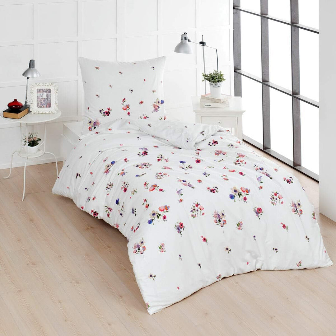 Traumschlaf Mako-Satin Bettwäsche Claude 1 Bettbezug 200 x 200 cm + 2 Kissenbezüge 80 x 80 cm, 1 Bet