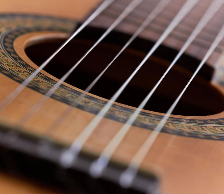 Gitarrensaiten Musik Herdabdeckplatte & Spritzschutz aus Echtglas | Für Herd-Kochfelder | 60x52 cm