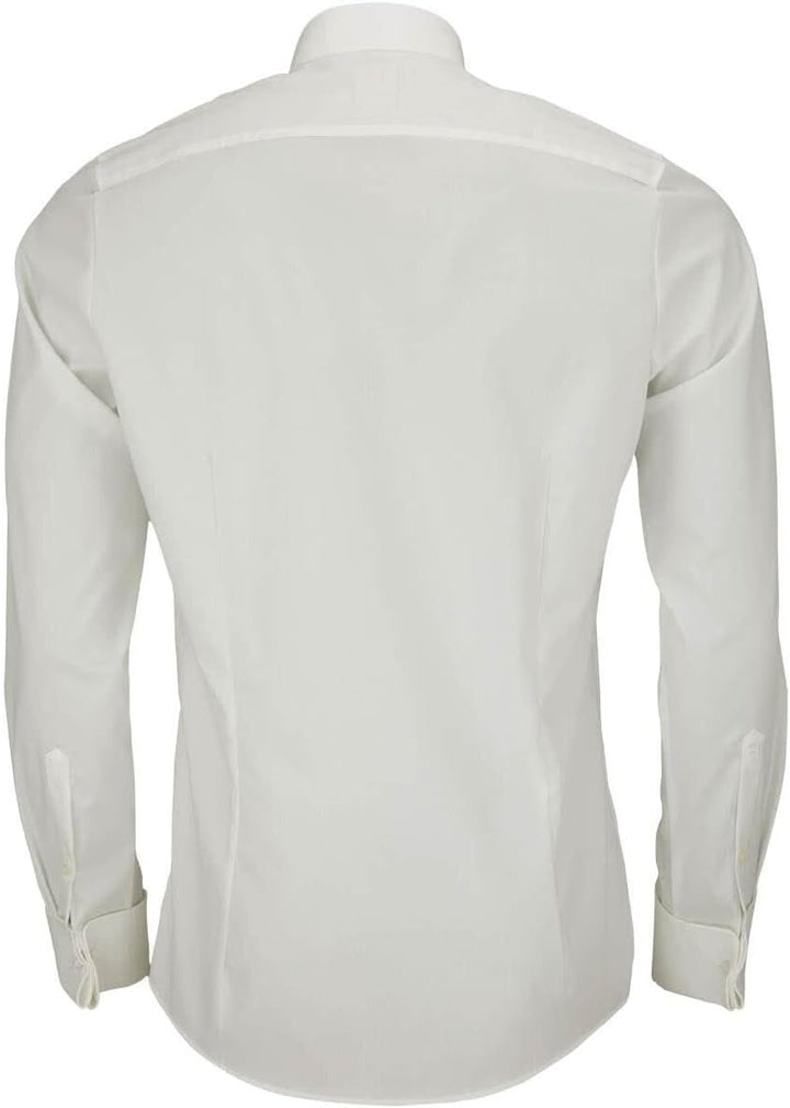 OLYMP Level Five Body fit Gala Hemd Langarm Stretch weiss 36 Beige, 36 Beige