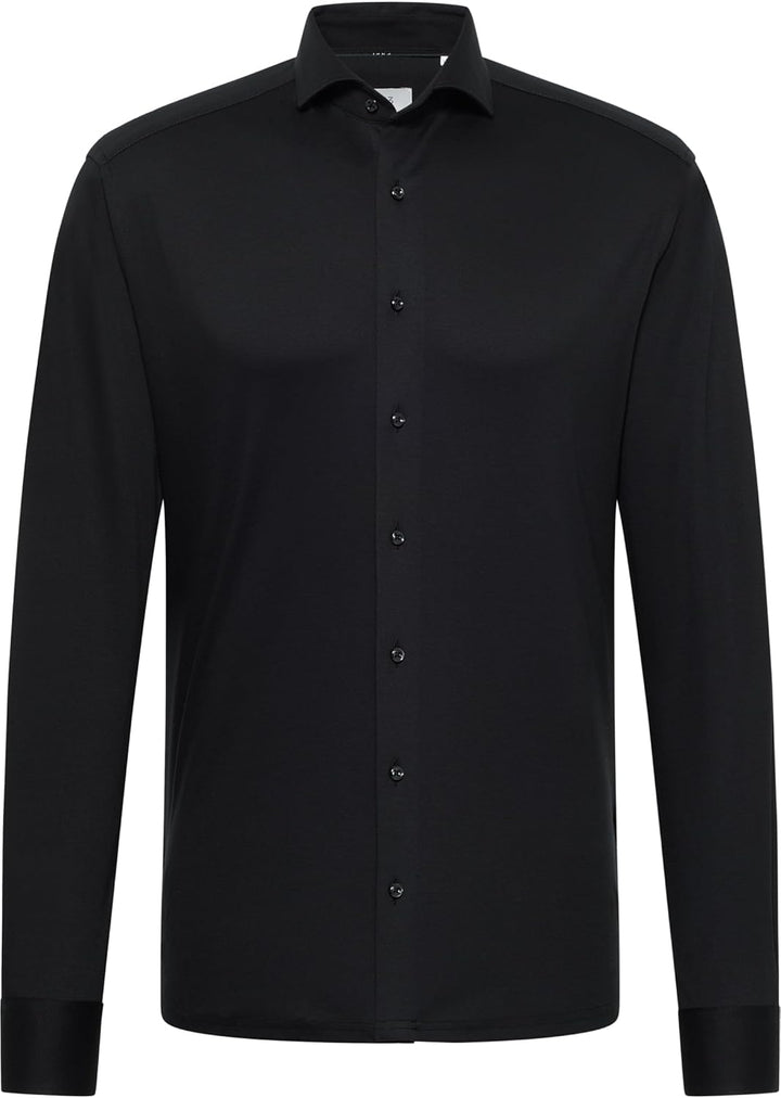 ETERNA Male Jersey Shirt MODERN FIT 39 Schwarz, 39 Schwarz