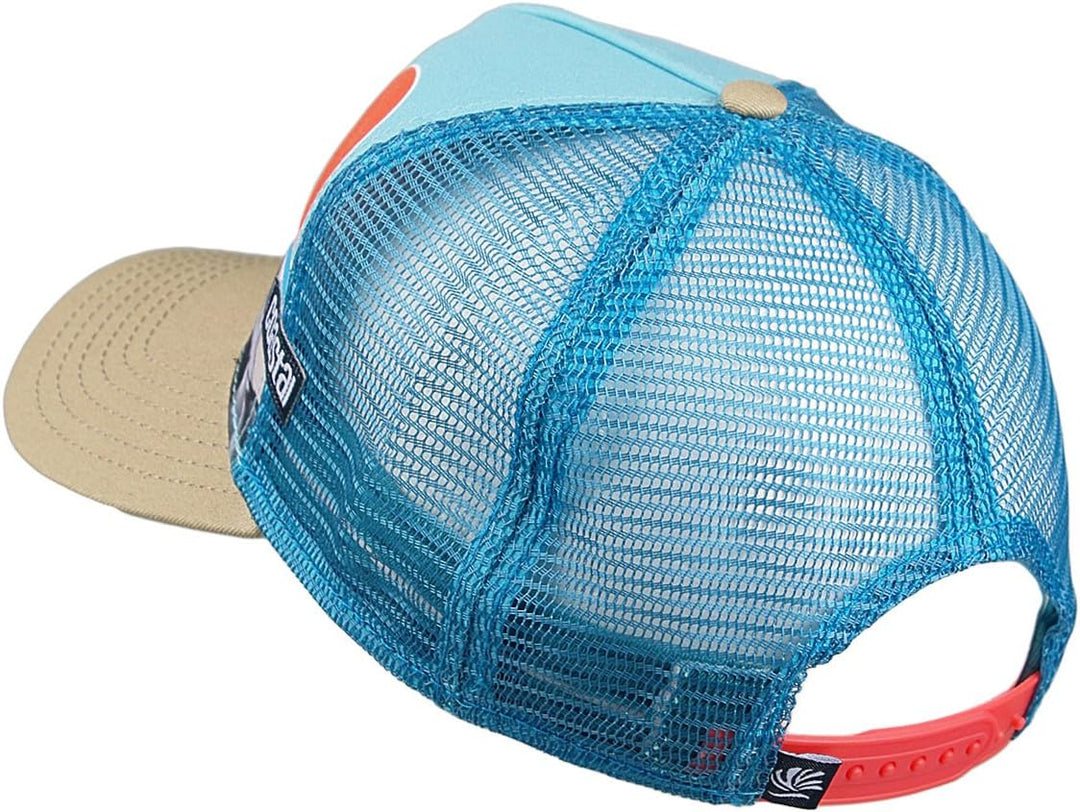 COASTAL - Unreal (khaki/teal) - High Fitted Trucker Cap