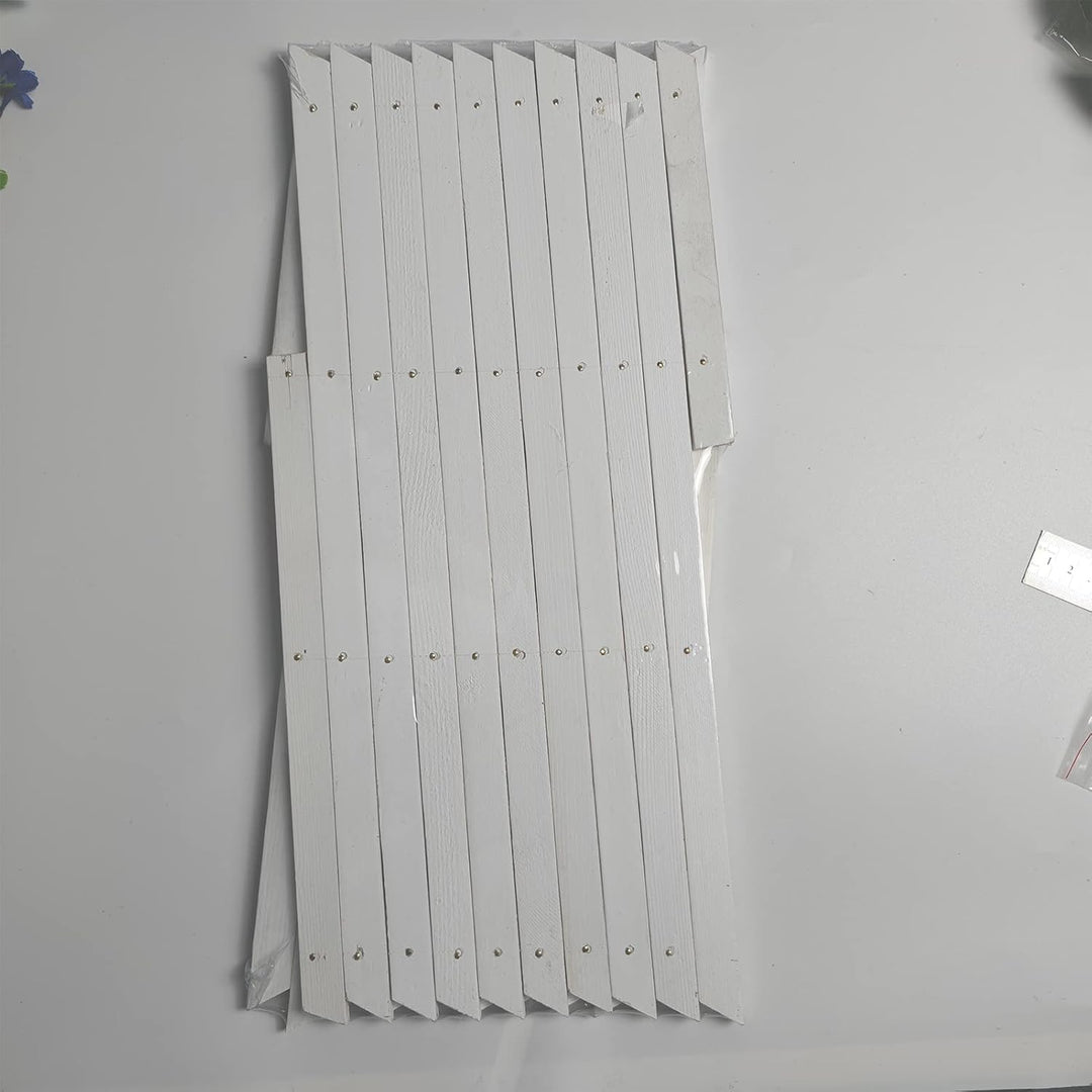 KAZITOO Garten-Rankgitter aus Holz, erweiterbarer Pflanzenzaun mit 5 S-Haken, Faltbarer Hängerahmen,