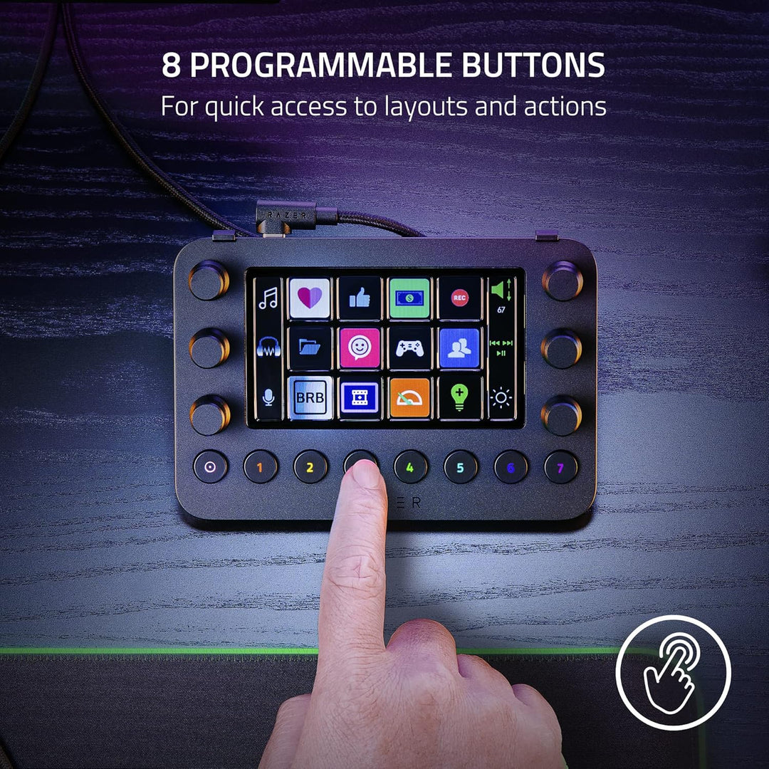 Razer Stream Controller - All-in-One-Deck für Streaming und Content-Erstellung (12 Haptisch Schaltba