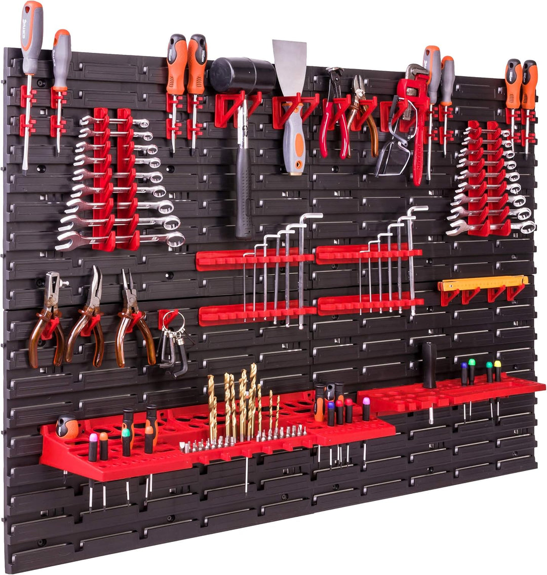 botle Lagersystem Wandregal 115x78 cm, Werkzeughalterungen, Schüttenregal Sichtlagerkästen, Extra St