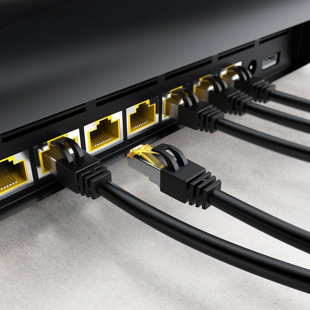 CSL - 30m CAT 7 Netzwerkkabel Gigabit Ethernet LAN Kabel - 10000 Mbit s - Patchkabel - Cat.7 Rohkabe