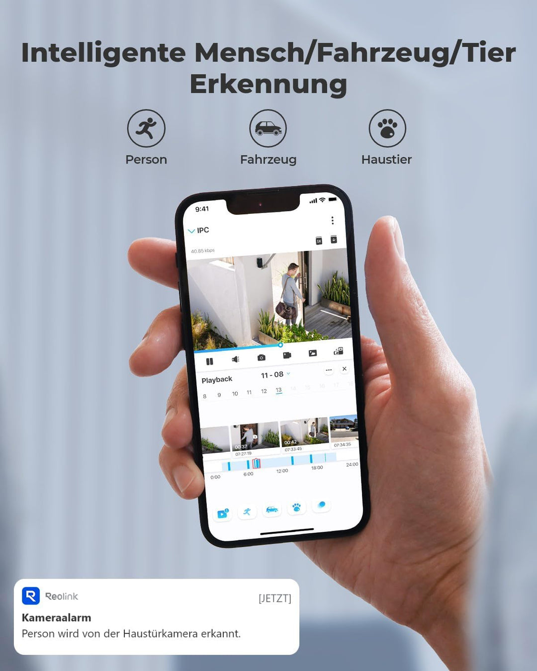 Reolink 12MP PoE Überwachungskamera Aussen mit Spotlight, Farbige Nachtsicht, Zwei-Wege-Audio, 24/7