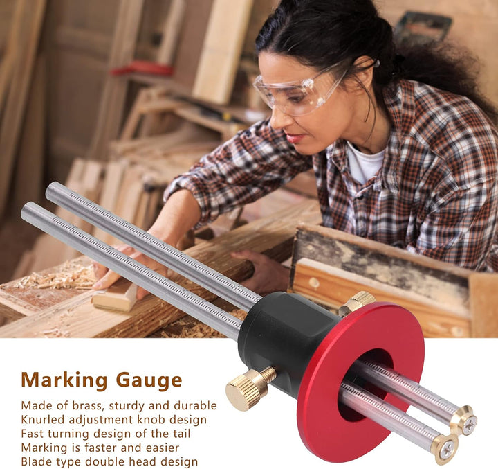 Radmarkierungslehre, Markierungslehre Klingentyp Doppelt, Holzanreisser, Markierungswerkzeug, Holzbe