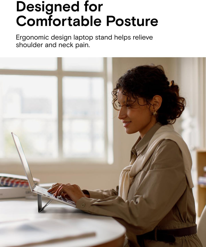 MOFT Invisible Airflow Laptopständer, mit Offenem Design für Wärmeableitung, Einstellbare Doppelwink