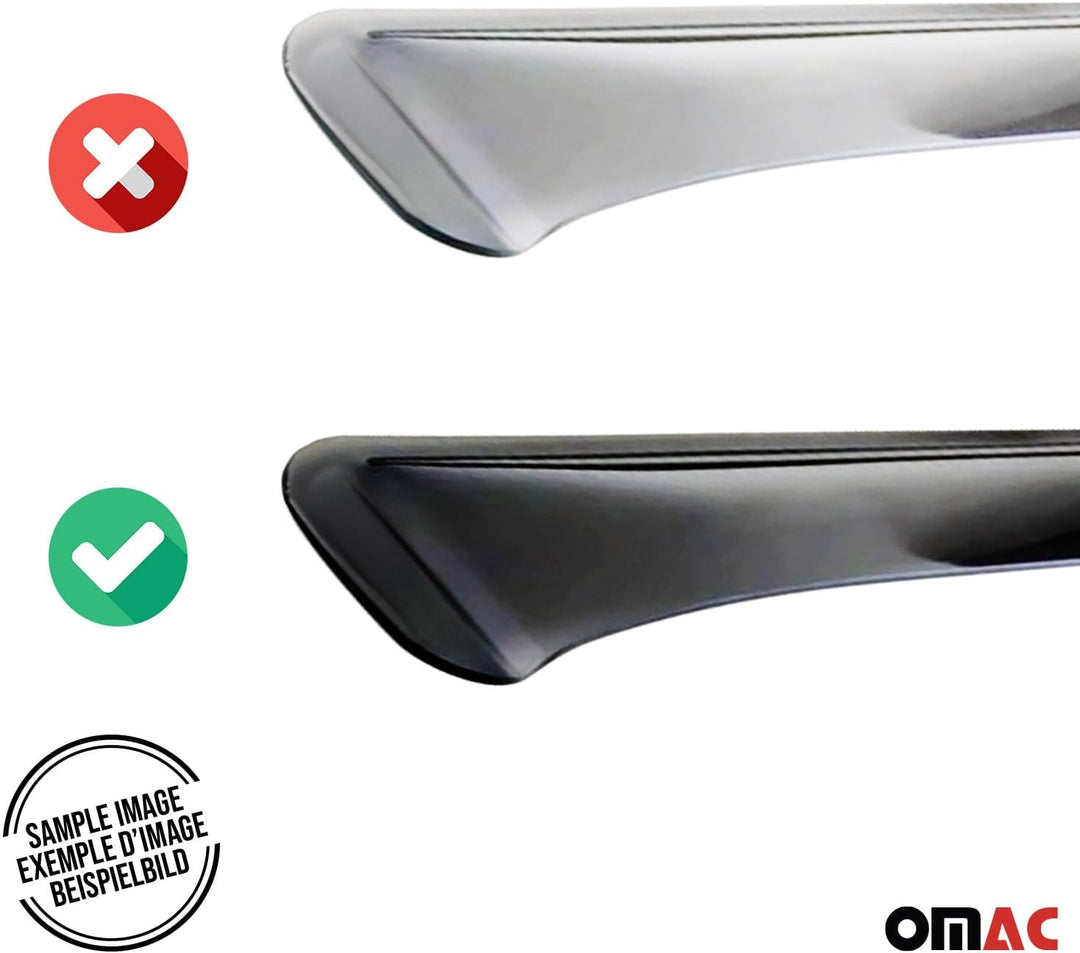 OMAC Regenabweiser Windabweiser kompatibel mit Skoda Octavia IV 2019-2023 Schwarz 4 TLG