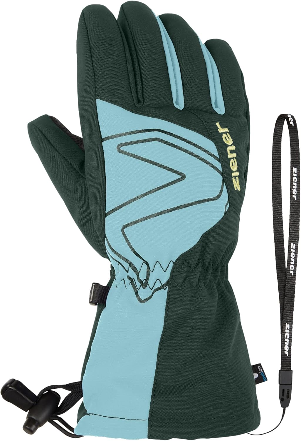 Ziener Kinder Laval Ski-Handschuhe/Wintersport | wasserdicht, extra warm, Wolle 7.5 dark jungle, 7.5
