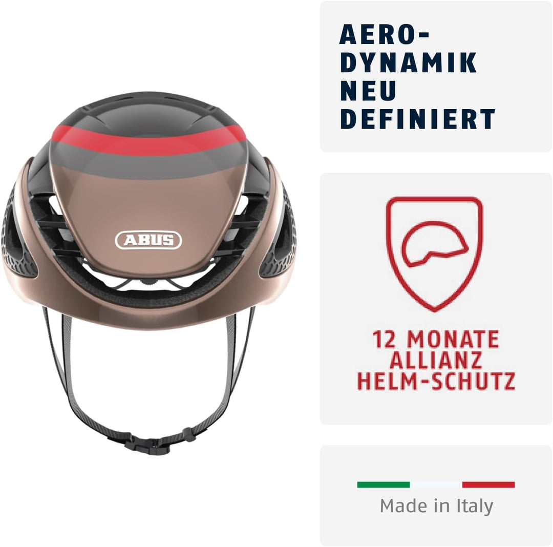 ABUS Rennradhelm GameChanger - Aerodynamischer Fahrradhelm mit optimalen Ventilationseigenschaften f