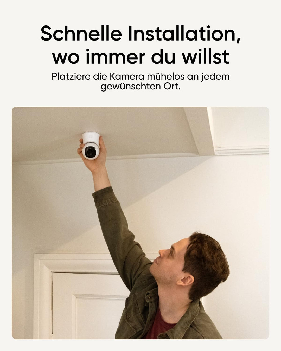 eufy Indoor Cam C220, 2K Überwachungskamera Innen, 360° Schwenk-/Neigefunktion, Indoor-Kamera mit WL