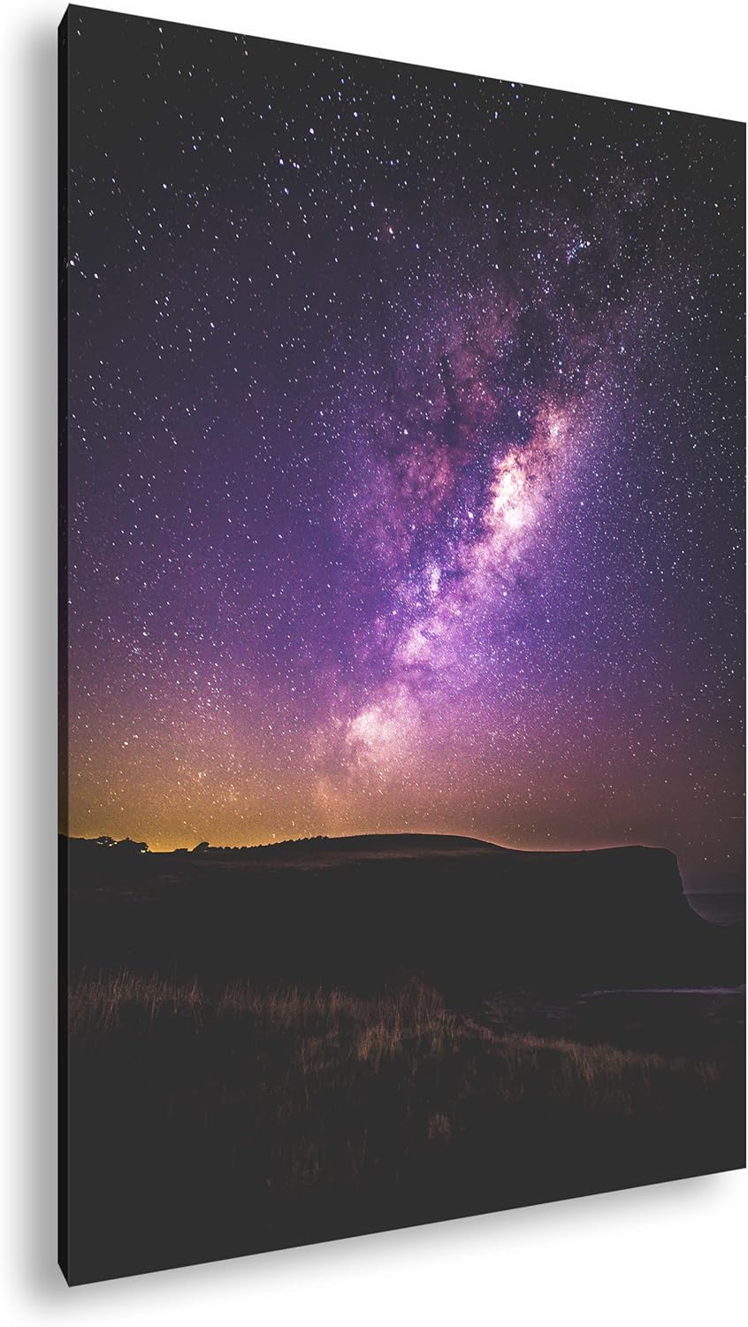 deyoli unsere magische Galaxie am Nachthimmel Format: 80x60 als Leinwandbild, Motiv fertig gerahmt a