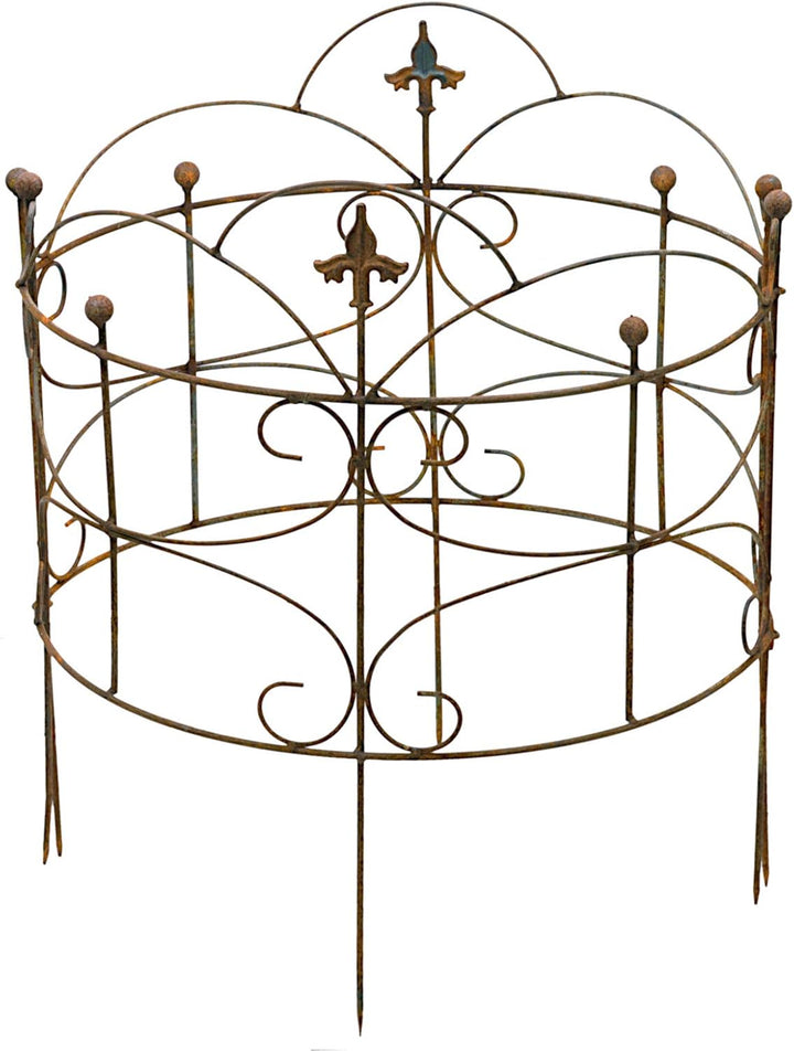 ecosoul Staudenhalter Strauchhalter bodennah 2-teilig rund Rankhilfe Beet Metall Eisen Rost Deko