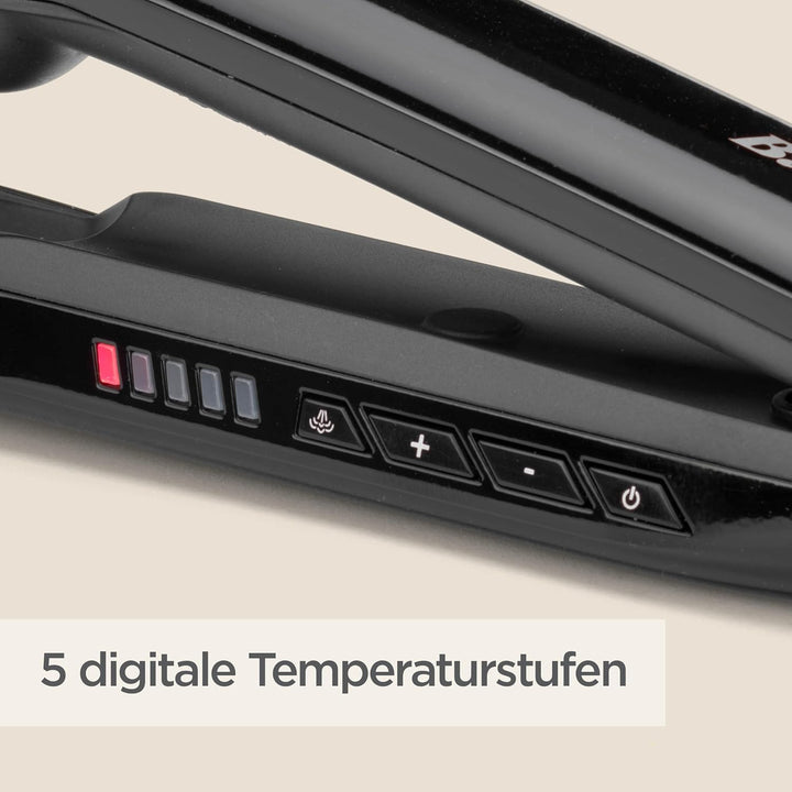BaByliss Steam Shine Styler, 2-in-1 Dampfglätteisen, für müheloses Glätten oder leichte Locken, ST49