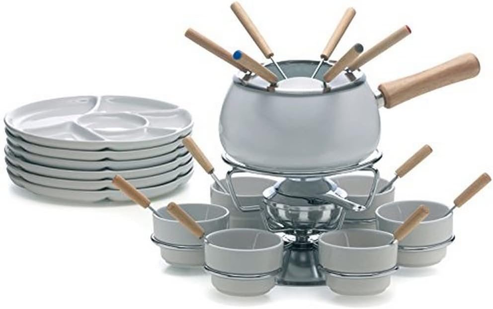 Excèlsa Fondue Set, 28-teilig, Weiss