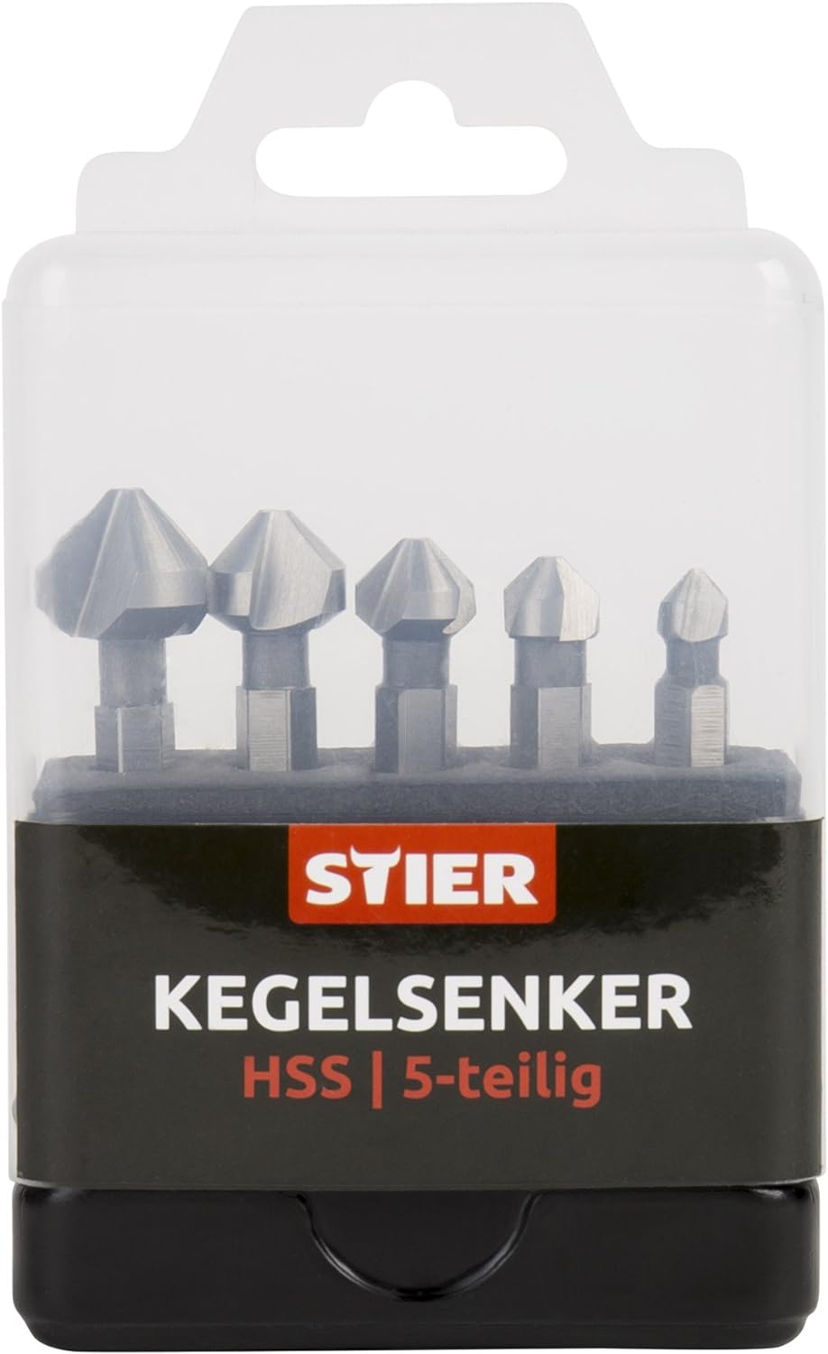 STIER Kegelsenker Set 5-teilig Bit-Schaft 1/4" 5-tlg, 5-tlg