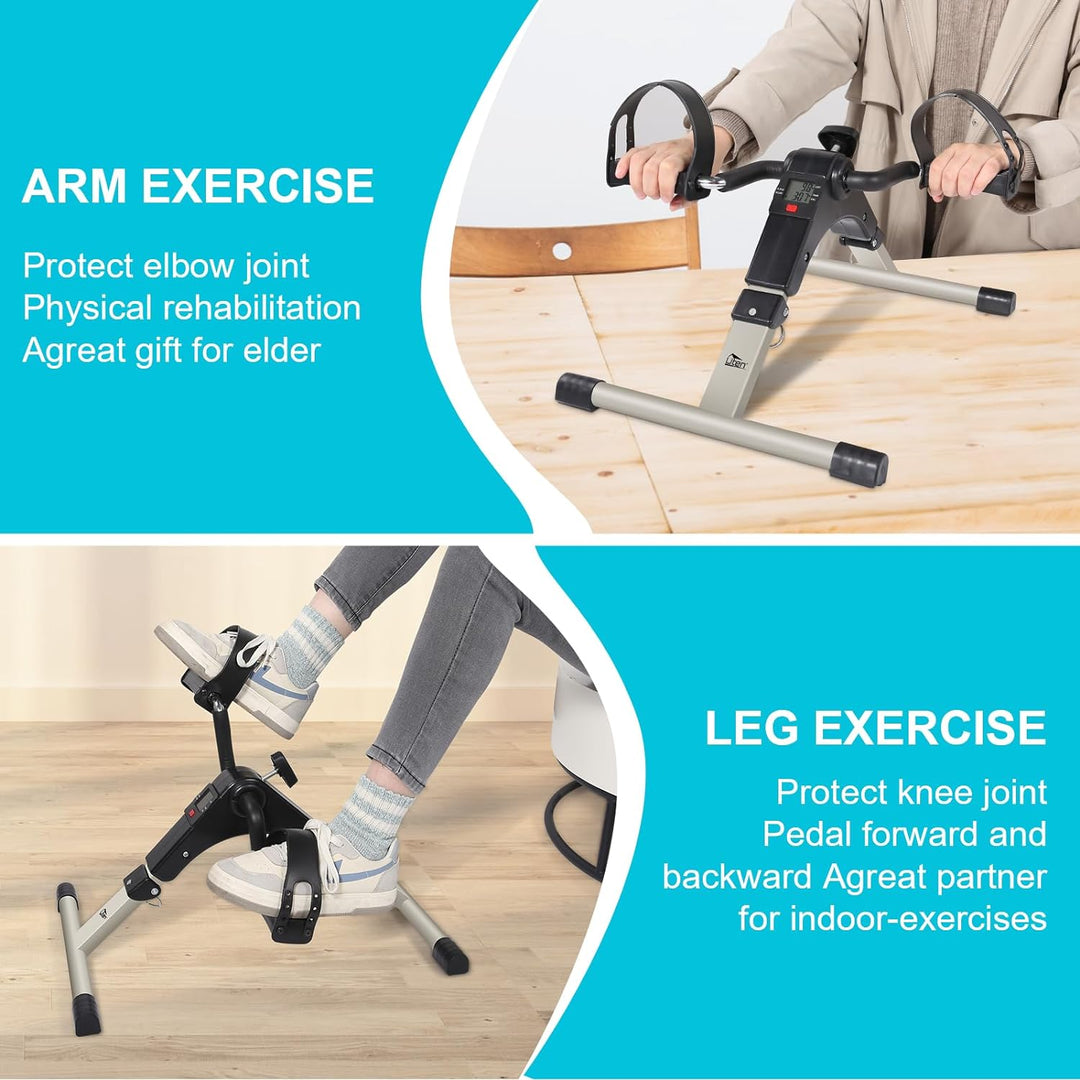Mini Bike Trainer Pedaltrainer Heimtrainer Arm- und Beintrainer für Zuhause Elektrisch Klappbar Fahr