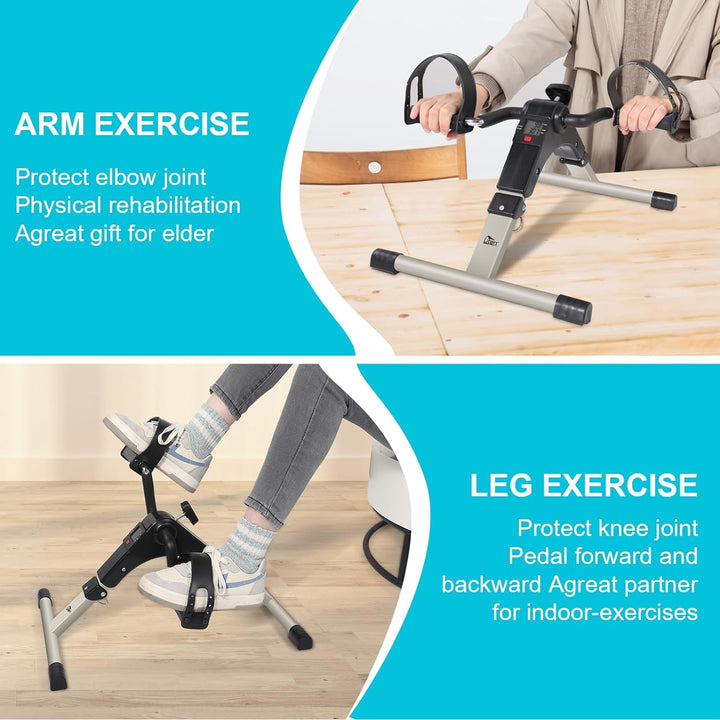 Mini Bike Trainer Pedaltrainer Heimtrainer Arm- und Beintrainer für Zuhause Elektrisch Klappbar Fahr