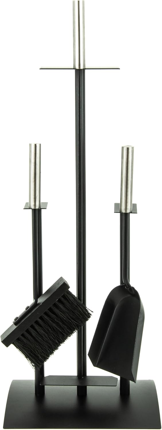 Valo Kaminbesteck Oslo (3 teilig, inkl. Kaminbesen, Schaufel und Schürhaken, Kamingarnitur, Kaminset