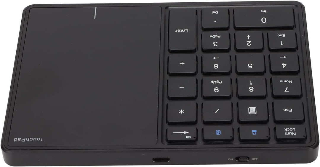 Kabelloser Ziffernblock, 2 in 1 22 Tasten 2,4 G Touchpad Bluetooth 4.2 Nummernblock, Typ C Aufladung