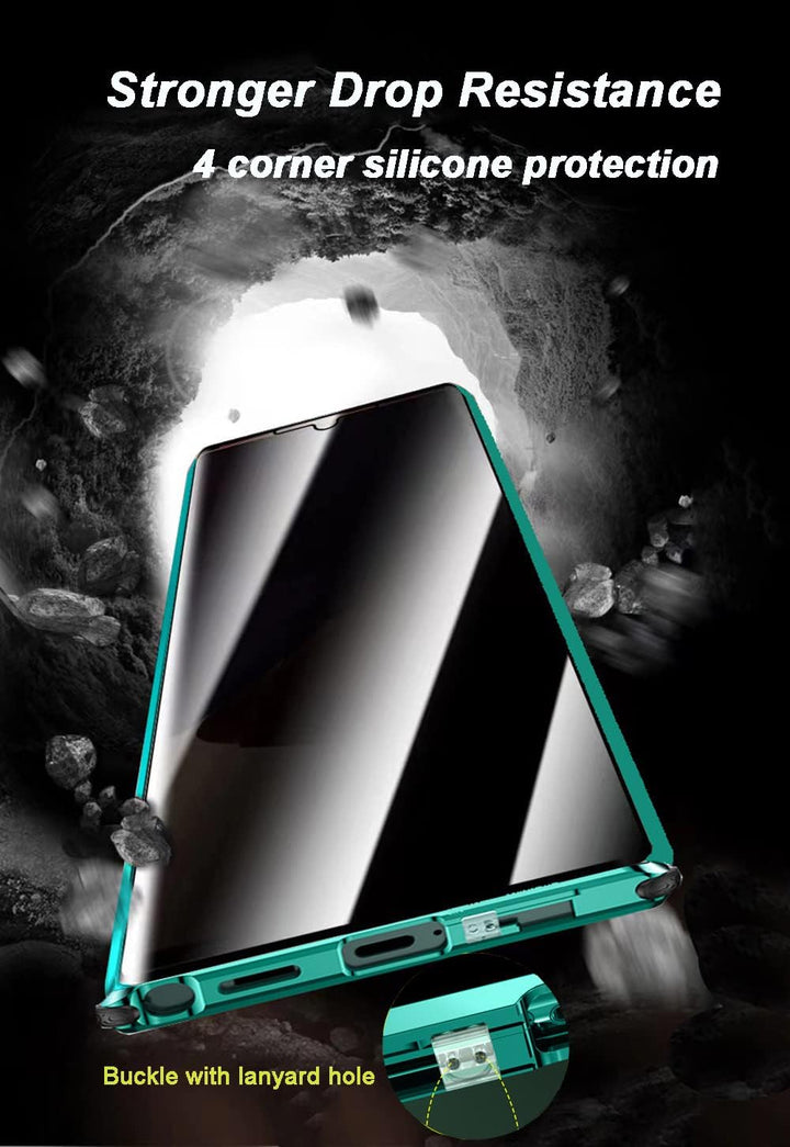 CeeEee Anti-Peep Hülle für Galaxy S23 Ultra Case 5G Kameraschutz Magnetisch Handyhülle Doppelseitig