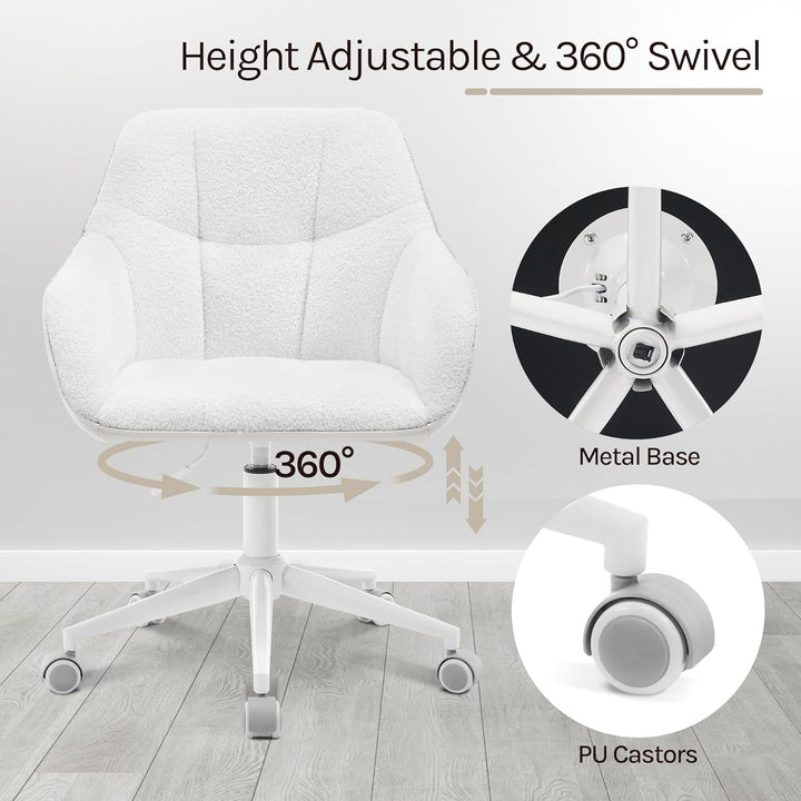 WOLTU Homeoffice Stuhl, Schreibtischstuhl, Drehstuhl, Schminkstuhl, höhenverstellbar, 150 kg belastb